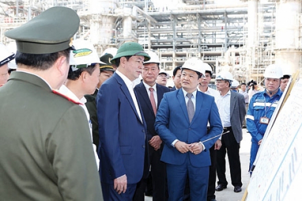 Chủ tịch nước Trần Đại Quang kiểm tra tiến độ Dự án Liên hợp Lọc hóa dầu Nghi Sơn